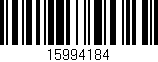 Código de barras (EAN, GTIN, SKU, ISBN): '15994184'