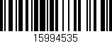 Código de barras (EAN, GTIN, SKU, ISBN): '15994535'