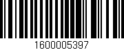 Código de barras (EAN, GTIN, SKU, ISBN): '1600005397'