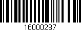 Código de barras (EAN, GTIN, SKU, ISBN): '16000287'