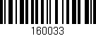 Código de barras (EAN, GTIN, SKU, ISBN): '160033'