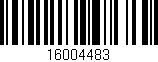 Código de barras (EAN, GTIN, SKU, ISBN): '16004483'
