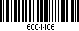 Código de barras (EAN, GTIN, SKU, ISBN): '16004486'