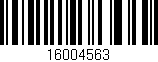 Código de barras (EAN, GTIN, SKU, ISBN): '16004563'
