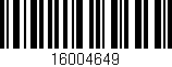 Código de barras (EAN, GTIN, SKU, ISBN): '16004649'