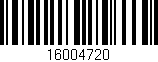 Código de barras (EAN, GTIN, SKU, ISBN): '16004720'