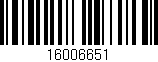 Código de barras (EAN, GTIN, SKU, ISBN): '16006651'