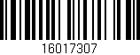Código de barras (EAN, GTIN, SKU, ISBN): '16017307'