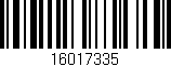 Código de barras (EAN, GTIN, SKU, ISBN): '16017335'