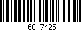 Código de barras (EAN, GTIN, SKU, ISBN): '16017425'