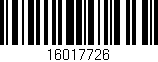 Código de barras (EAN, GTIN, SKU, ISBN): '16017726'
