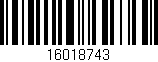 Código de barras (EAN, GTIN, SKU, ISBN): '16018743'