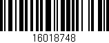 Código de barras (EAN, GTIN, SKU, ISBN): '16018748'