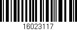 Código de barras (EAN, GTIN, SKU, ISBN): '16023117'