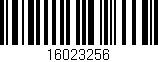 Código de barras (EAN, GTIN, SKU, ISBN): '16023256'