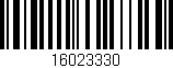 Código de barras (EAN, GTIN, SKU, ISBN): '16023330'