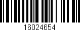 Código de barras (EAN, GTIN, SKU, ISBN): '16024654'