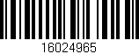 Código de barras (EAN, GTIN, SKU, ISBN): '16024965'