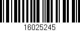 Código de barras (EAN, GTIN, SKU, ISBN): '16025245'