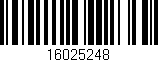 Código de barras (EAN, GTIN, SKU, ISBN): '16025248'