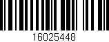 Código de barras (EAN, GTIN, SKU, ISBN): '16025448'