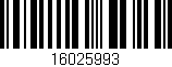 Código de barras (EAN, GTIN, SKU, ISBN): '16025993'