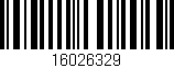Código de barras (EAN, GTIN, SKU, ISBN): '16026329'