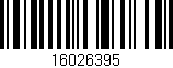 Código de barras (EAN, GTIN, SKU, ISBN): '16026395'
