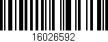 Código de barras (EAN, GTIN, SKU, ISBN): '16026592'
