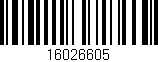 Código de barras (EAN, GTIN, SKU, ISBN): '16026605'