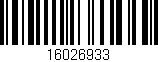 Código de barras (EAN, GTIN, SKU, ISBN): '16026933'