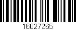 Código de barras (EAN, GTIN, SKU, ISBN): '16027265'