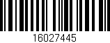Código de barras (EAN, GTIN, SKU, ISBN): '16027445'