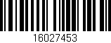 Código de barras (EAN, GTIN, SKU, ISBN): '16027453'