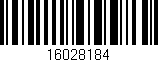 Código de barras (EAN, GTIN, SKU, ISBN): '16028184'