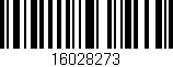 Código de barras (EAN, GTIN, SKU, ISBN): '16028273'
