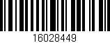 Código de barras (EAN, GTIN, SKU, ISBN): '16028449'