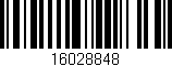Código de barras (EAN, GTIN, SKU, ISBN): '16028848'