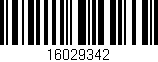 Código de barras (EAN, GTIN, SKU, ISBN): '16029342'