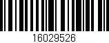 Código de barras (EAN, GTIN, SKU, ISBN): '16029526'