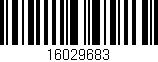 Código de barras (EAN, GTIN, SKU, ISBN): '16029683'