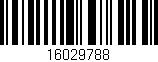 Código de barras (EAN, GTIN, SKU, ISBN): '16029788'