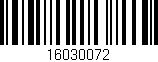 Código de barras (EAN, GTIN, SKU, ISBN): '16030072'
