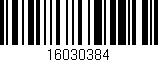 Código de barras (EAN, GTIN, SKU, ISBN): '16030384'