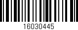 Código de barras (EAN, GTIN, SKU, ISBN): '16030445'