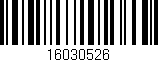 Código de barras (EAN, GTIN, SKU, ISBN): '16030526'