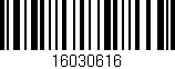 Código de barras (EAN, GTIN, SKU, ISBN): '16030616'