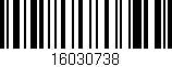 Código de barras (EAN, GTIN, SKU, ISBN): '16030738'