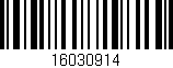 Código de barras (EAN, GTIN, SKU, ISBN): '16030914'