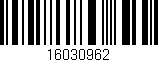 Código de barras (EAN, GTIN, SKU, ISBN): '16030962'